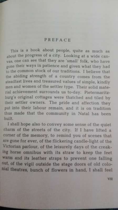 PORTRAIT OF A CITY ( Pietermaritzburg ) ALAN HATTERSLEY  Prof of History University of Natal