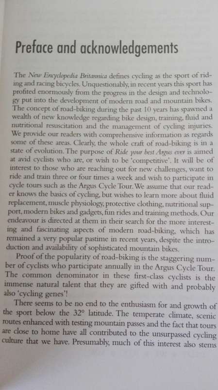 RIDE YOUR BEST ARGUS EVER Don du Toit Willie Engelbrecht John O Connor Moolman ( cycling ) Welgemoed