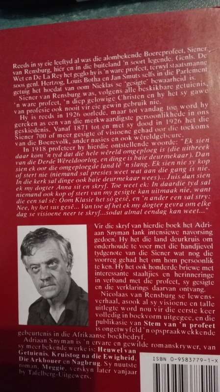 STEM VAN 'N PROFEET ADRIAAN SNYMAN  ( Siener van Rensburg )