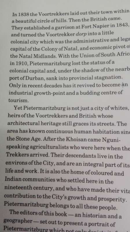 PIETERMARITZBURG 1838 -1988 Edited by J LABAND and R HASWELL