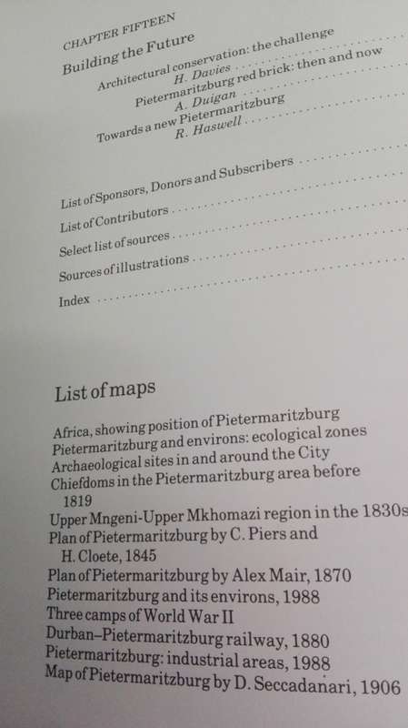 PIETERMARITZBURG 1838 -1988 Edited by J LABAND and R HASWELL