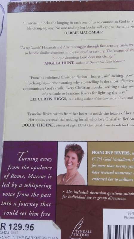 3 Books by FRANCINE RIVERS ; Voice in the Wind plus As Sure as the Dawn plus Echo in the Darkness