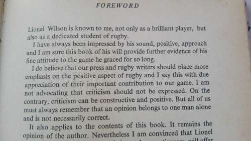 LIONEL WILSON SPRINGBOKS ON TRIAL  ( Rugby ) ( 1968 )