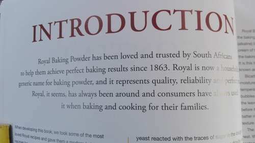 RECIPES FROM THE ROYAL KITCHEN  (Royal Baking powder ) compiled by HEILIE PIENAAR