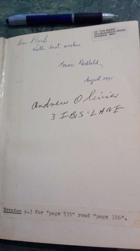 MOUNTAINS BULLETS AND BLESSINGS The Autobiography of Brian Godbold ( signed ) (a reading copy )