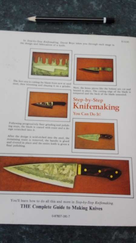 Book ; STEP by STEP KNIFEMAKING You Can Do It by DAVID BOYE