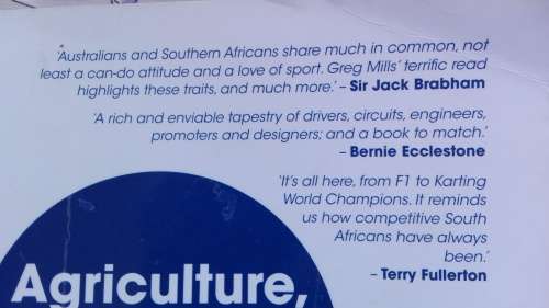 AGRICULTURE FURNITURE & MARMALADE GREG MILLS S A MOTORSPORT HEROS