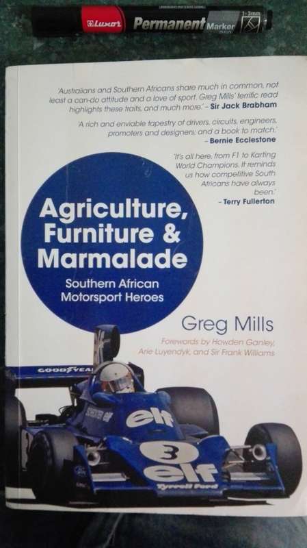 AGRICULTURE FURNITURE & MARMALADE GREG MILLS S A MOTORSPORT HEROS