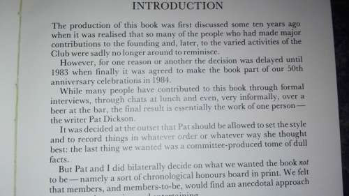 THE INANDA CLUB 1934 - 1984 PAT DICKSON