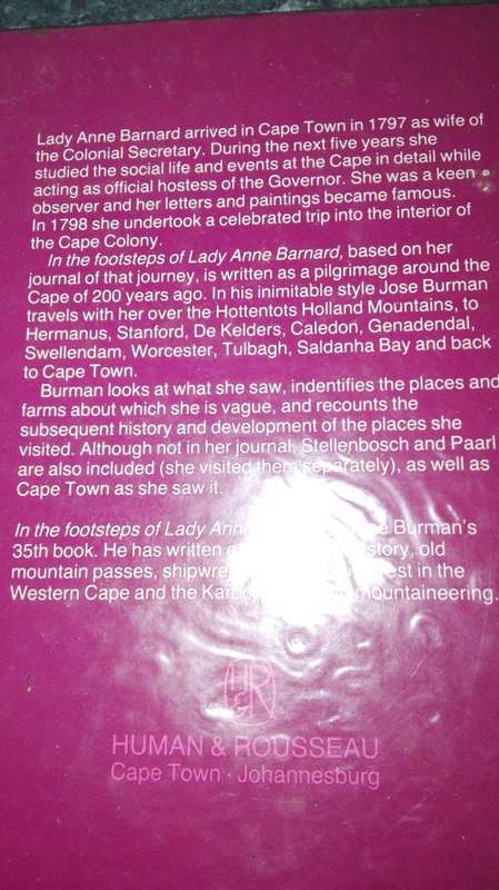 IN THE FOOTSTEPS OF LADY ANNE BARNARD JOSE BURMAN