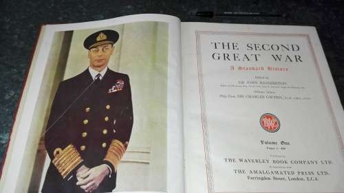 THE SECOND GREAT WAR A Standard History edited by Sir John Hammerton  7 Volumes