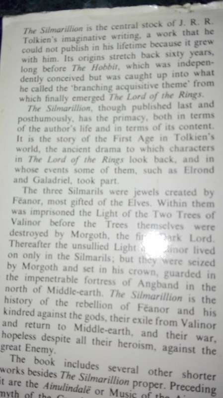 THE SILMARILLION TOLKIEN  ( Hardcover First Edition 1977 )