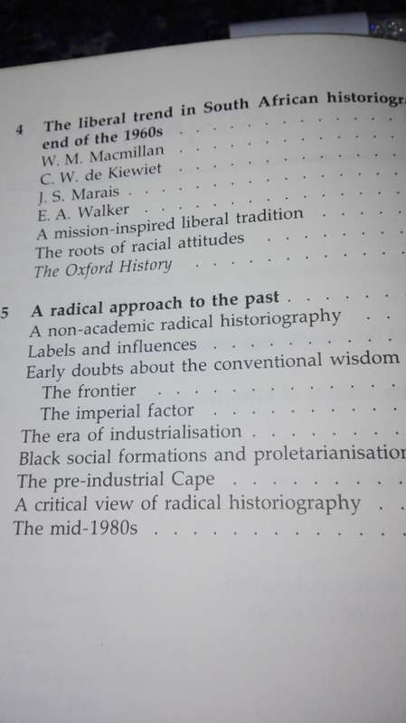 THE CHANGING PAST Trends in South African Historical writing KEN SMITH
