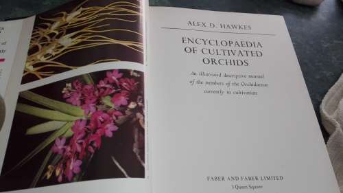 ENCYCLOPAEDIA OF CULTIVATED ORCHIDS ALEX D HAWKES