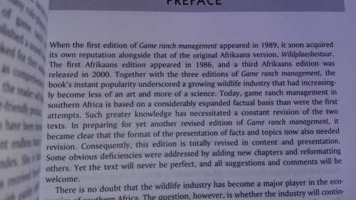 GAME RANCH MANAGEMENT J du P BOTHMA FOURTH EDITION