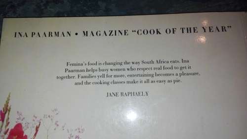 THE FEMINA COOKBOOK with INA PAARMAN   Magazine Cook of the Year cooking