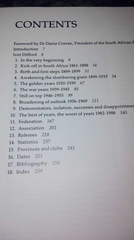 RUGBY IN SOUTH AFRICA A History 1861 - 1988 PAUL DOBSON
