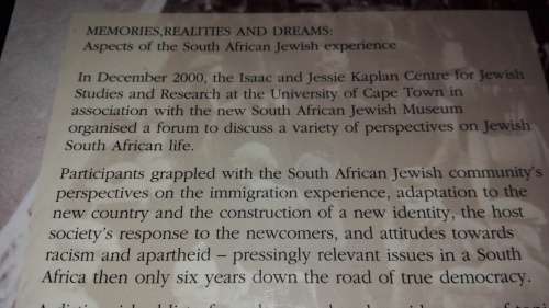 MEMORIES REALITIES and DREAMS Aspects of the South African Jewish Experience  Milton Shain ( Jews )