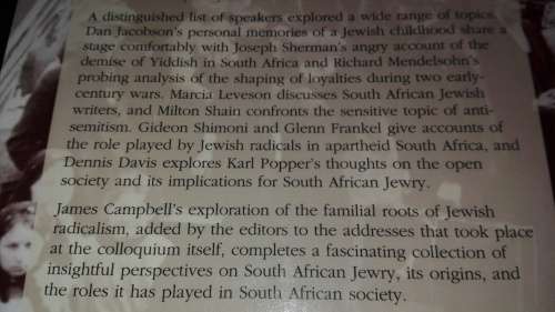 MEMORIES REALITIES and DREAMS Aspects of the South African Jewish Experience  Milton Shain ( Jews )