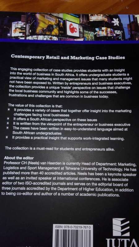 Contemporary Retail and Marketing Case Studies  CH Van Heerden ( sales )