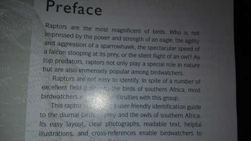 RAPTOR IDENTIFICATION GUIDE FOR SOUTHERN AFRICA ULRICH OBERPRIELER  ( SAPPI )