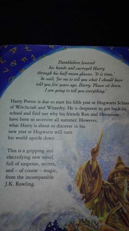2 HARRY POTTER  Books ; The Order of the Phoenix plus Harry Potter and the Half Blood Prince