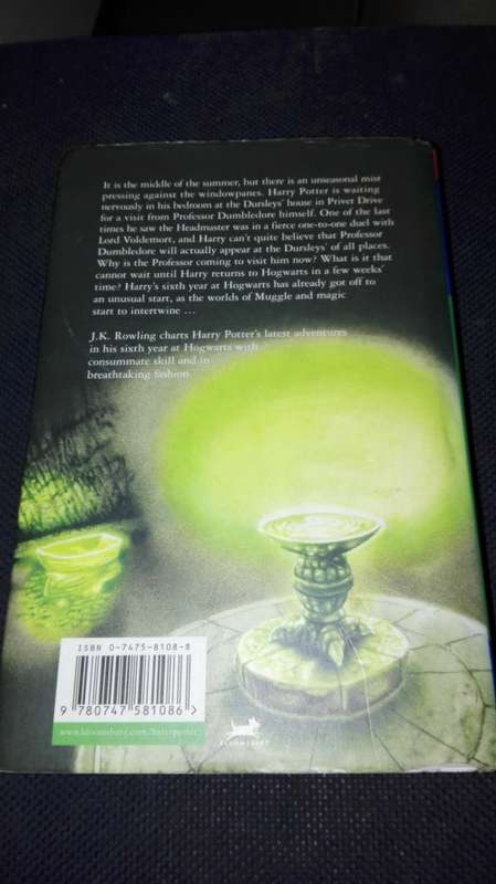 2 HARRY POTTER  Books ; The Order of the Phoenix plus Harry Potter and the Half Blood Prince