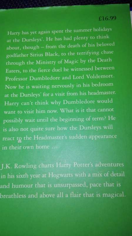 2 HARRY POTTER  Books ; The Order of the Phoenix plus Harry Potter and the Half Blood Prince