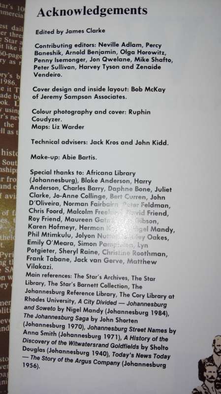 LIKE IT WAS The Star 100 Years in Johannesburg 1887 - 1987 ( JHB history )
