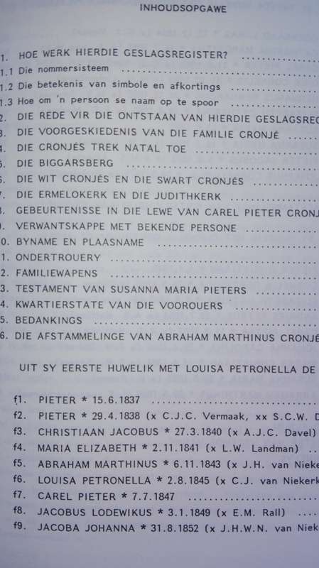 Die CRONJES van die BIGGARSBERG J H LANGENHOVEN
