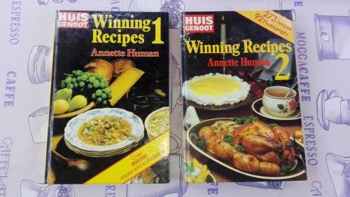 2 Books ; HUISGENOOT Winning Recipes 1 plus Winning Recipes 2 ANNETTE HUMAN  ( Both  in English )