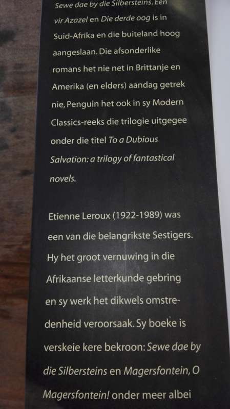 ETIENNE LE ROUX DIE SILBERSTEIN -TRILOGIE