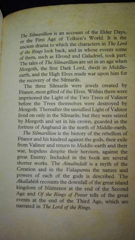 THE SILMARILLION TOLKIEN  (  Paperback Edition 1999 )