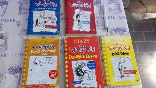 Bundle of 5 DIARY OF A WIMPY KID Books JEFF KINNEY