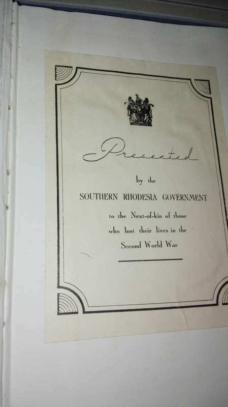 THE WAR HISTORY OF SOUTHERN RHODESIA 1939 - 45 ; J F MACDONALD Volumes 1 and 2