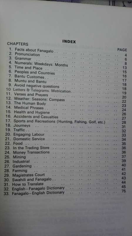 FANAGALO Phrase Book Grammar and Dictionary J D BOLD