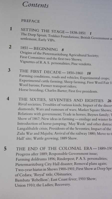 2 Books A History of the Royal Agricultural Society of Natal plus Natal`s Royal Show Ruth Gordon