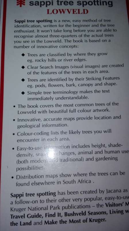 SAPPI TREE SPOTTING  LOWVELD  Tree Identification Made Easy Jacana ( signed by Illustrator )   )