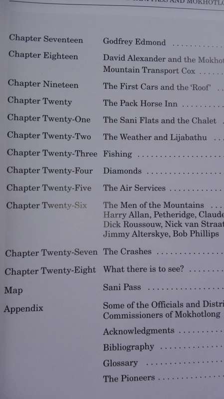 THE SAGA of the SANI PASS and MOKHOTLONG MICHAEL CLARK ( Underberg in the Drakensberg ) 1 pg Stained