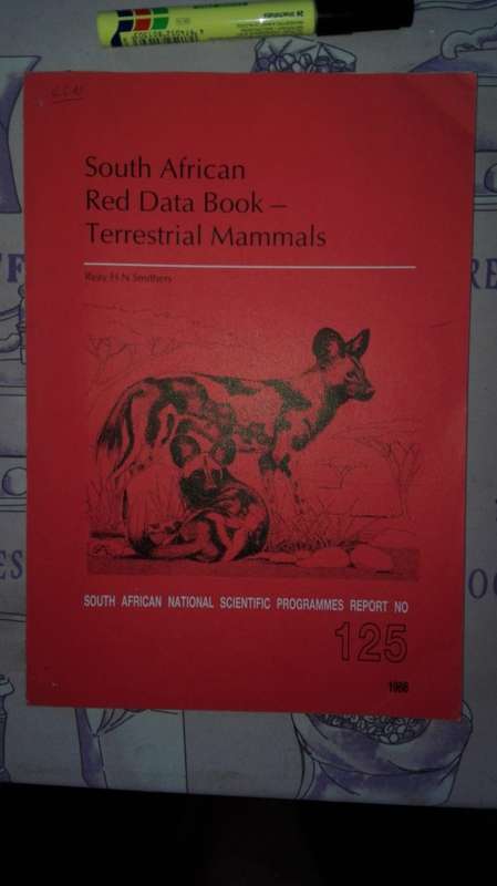 South African Red Data Book Terrestrial Mammals  Reay H N Smithers  Report No 125