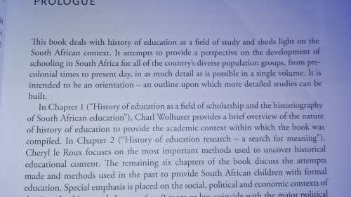 A HISTORY OF SCHOOLING IN SOUTH AFRICA Method and Context JJ BOOYSE CS le ROUX J SEROTO CC WOLHUTER