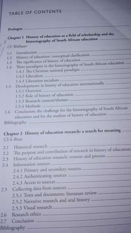 A HISTORY OF SCHOOLING IN SOUTH AFRICA Method and Context JJ BOOYSE CS le ROUX J SEROTO CC WOLHUTER