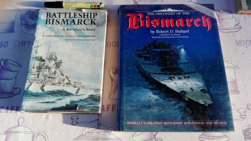 2 Books BATTLESHIP BISMARCK A Survivor's Story plus The DISCOVERY of the BISMARCK  Robert D BALLARD
