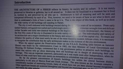 HISTORIC BUILDINGS of HARARE Peter Jackson 1986   Hardcover  ( Rhodesia )