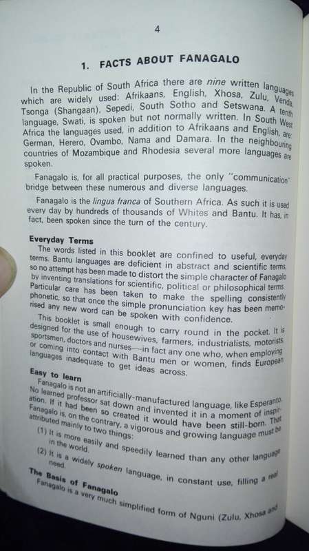 FANAGALO Phrase Book Grammar and Dictionary J D BOLD Sixth Edition 1964