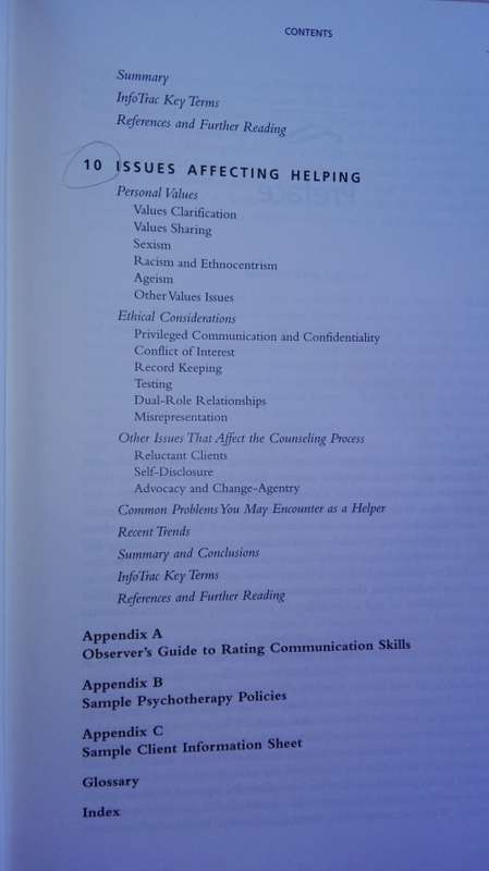 EFFECTIVE HELPING INTERVIEWING and COUNSELLING TECHNIQUES SIXTH . BARBARA F OKUN incl communication
