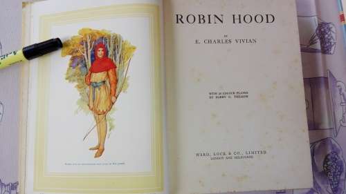 ROBIN HOOD BY HARRY G THEAKER 24 Colour Plates around 1934  Vintage Classic
