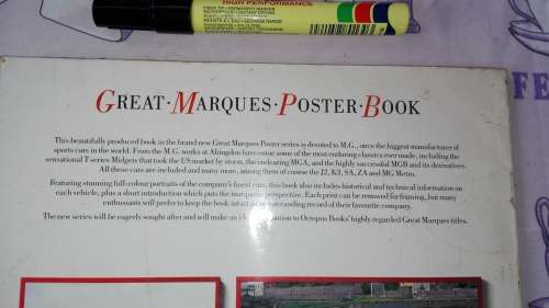 GREAT MARQUES POSTER BOOK M G Chris Harvey ( Please see the  Condition  Information  )