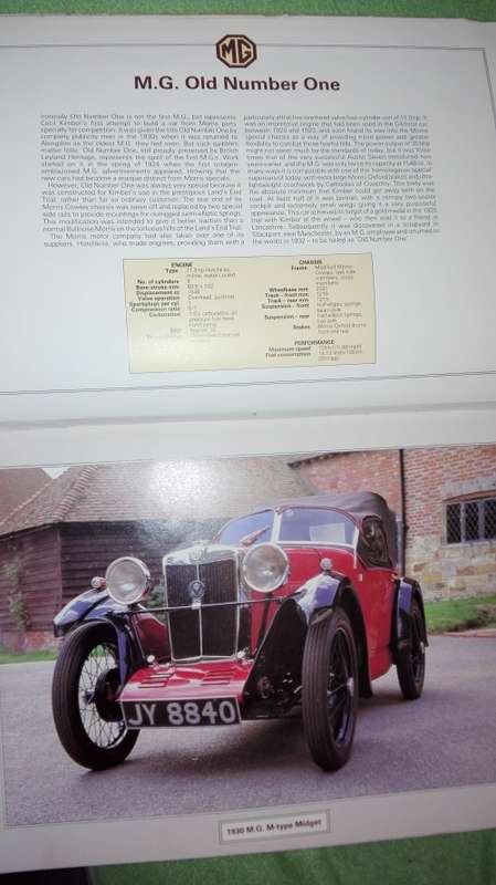 GREAT MARQUES POSTER BOOK M G Chris Harvey ( Please see the  Condition  Information  )