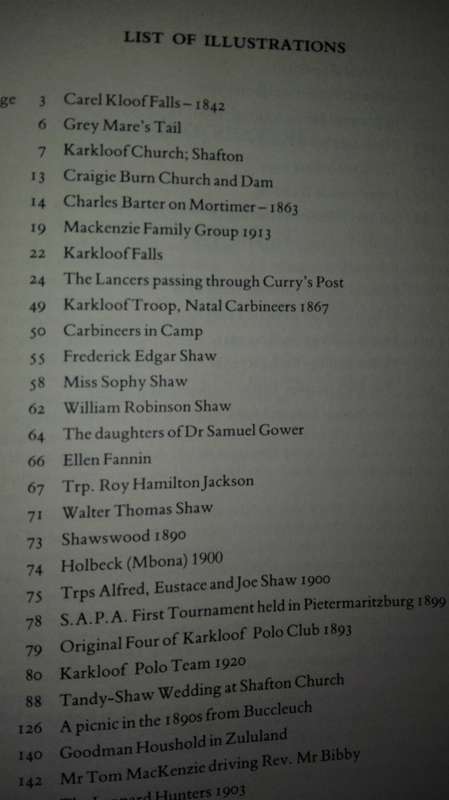 STORIES FROM THE KARKLOOF HILLS CHARLES SCOTT-SHAW ( near Howick Kwa Zulu Natal Midlands )